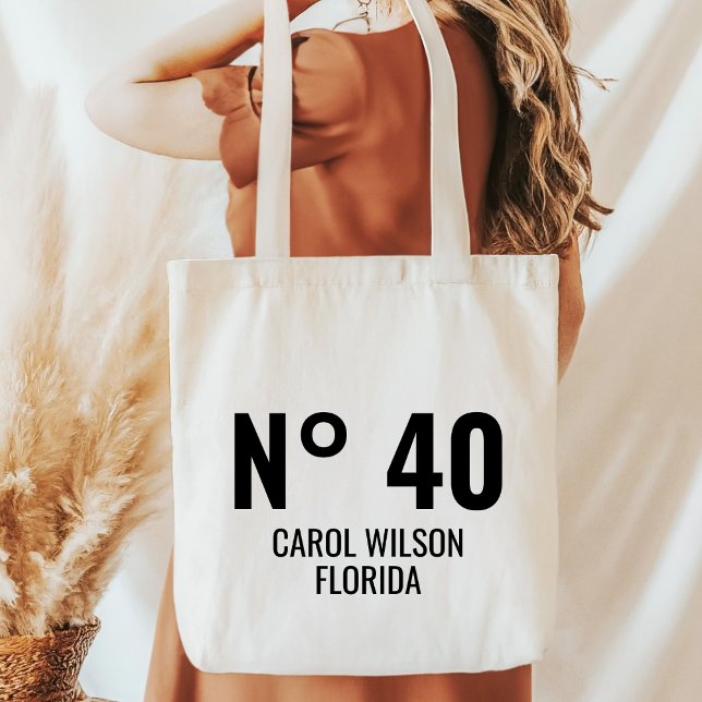 Personalised 20th 30th 40th 50th 60th 70 Birthday Tote Bag (Creator Uploaded)
