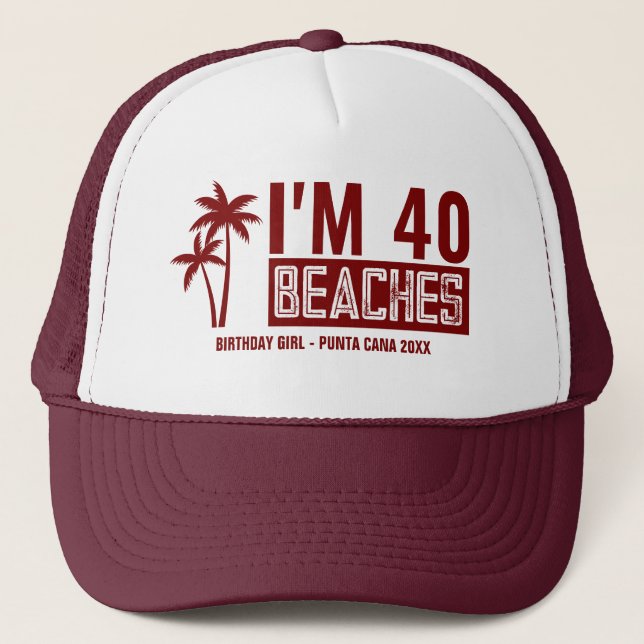 Personalised 20th 30th 40th 50th Birthday Squad Trucker Hat (Front)