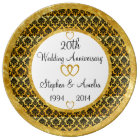 Personalised 20th Anniversary Porcelain Plate