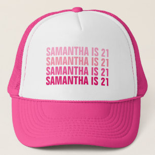 Personalised 21st 30th 40th 50th 60th 70 Birthday Trucker Hat