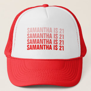 Personalised 21st 30th 40th 50th 60th 70 Birthday Trucker Hat