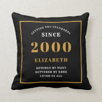 Personalised 21st Birthday Elegant Chic Black