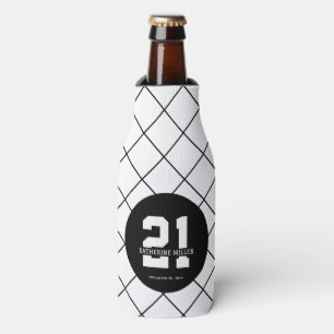Personalised 21st Birthday Modern and Elegant Bottle Cooler