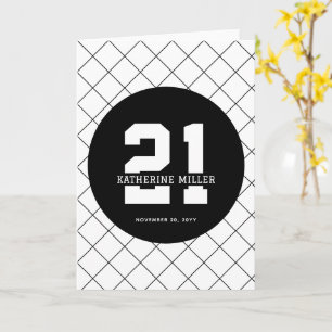 Personalised 21st Birthday Modern and Elegant Card