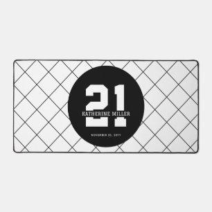 Personalised 21st Birthday Modern and Elegant   Desk Mat