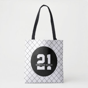 Personalised 21st Birthday Modern and Elegant   Tote Bag