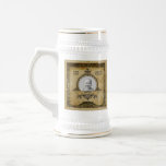 Personalised 21st Birthday Name Year Photo Vintage Beer Stein<br><div class="desc">Vintage antique distressed style milestone 21st Birthday beer stein. An elegant birthday custom gift. Designed to match the wrapping paper, gifts and party supplies. Insert your own photo, year and name. Template provided so easily personalised. Note the photo will be the same colours as you use. The design is also...</div>