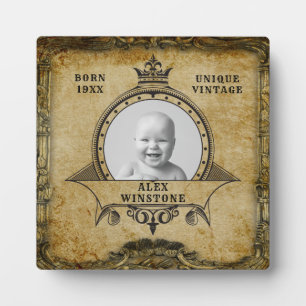 Personalised 21st Birthday Vintage Photo Template Plaque
