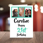 Personalised 21st happy birthday photo collage card<br><div class="desc">Put a smile on a face with this personalised 21st birthday photo collage card. - Simply click to personalise this design 🔥 My promises - This design is unique and is designed with you in mind 🙏 Thank you for supporting my small business - If you would like a bespoke...</div>