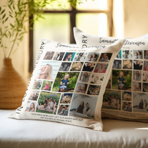 Personalised 24 Photo Collage Memorial Cushion