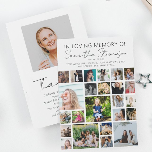 Personalised 24 Photo Collage Thank You Card (Creator Uploaded)