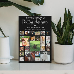 Personalised 24 Photo Pet Memorial  Plaque