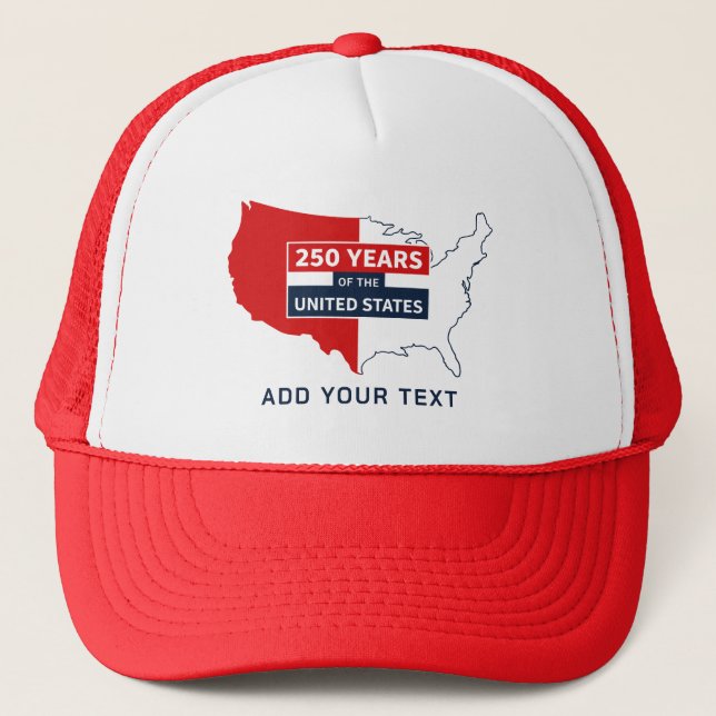 Personalised 250 of the United Staes Map Hat (Front)