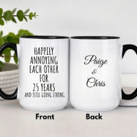 Personalised 25th Anniversary Funny Silver
