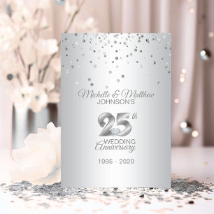 Personalised 25th Silver Wedding Anniversary Invitation