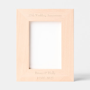 Personalised 25th Wedding Anniversary Photo Frame
