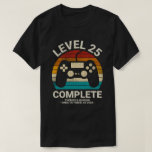 Personalised 25th Wedding Anniversary Retro Gamer T-Shirt<br><div class="desc">Celebrate a quarter-century of love and gaming triumphs with our Personalised 25th Wedding Anniversary Retro Gamer T-Shirt! This unique shirt seamlessly fuses the joy of your special day with a playful retro gamer theme, offering a heartfelt tribute to your twenty-five-year journey together. Personalise it by adding your name and the...</div>