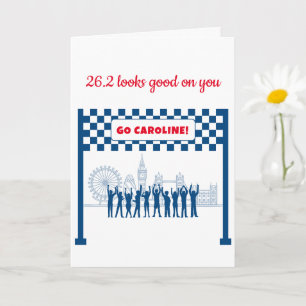 Personalised 26.2 London Skyline Marathon Congrats Card