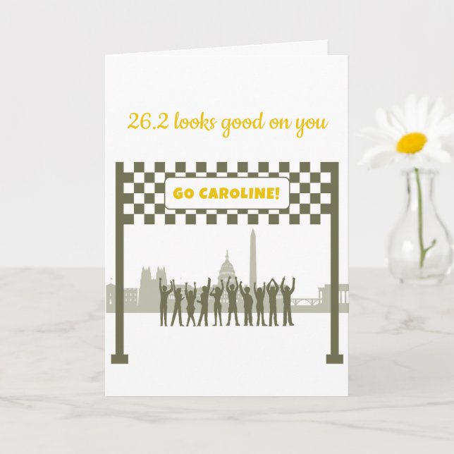 Personalised 26.2 Marine Washington DC Marathon  Card (Small Plant)