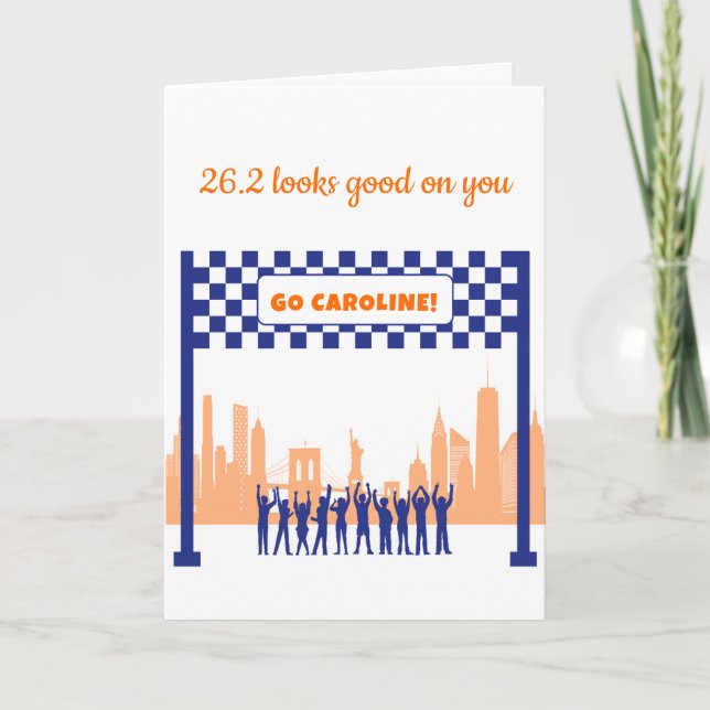 Personalised 26.2 New York City Marathon Congrats  Card (Front)
