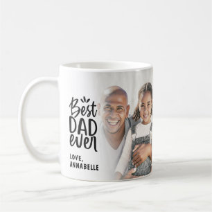 Personalised 2 Photo Best Dad Ever Coffee Mug