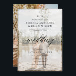Personalised 2 Photo Chic Calligraphy Wedding  Invitation<br><div class="desc">Personalised 2 Photo Chic Calligraphy Wedding Invitation.</div>