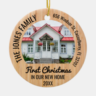 Personalised 2 Photo Christmas First Home 2021 Ceramic Ornament