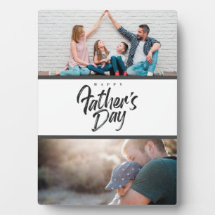 Personalised 2 Photo Collage Father's Day gift Plaque