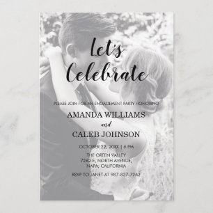 Personalised 2 Photo Engagement Party Invitation