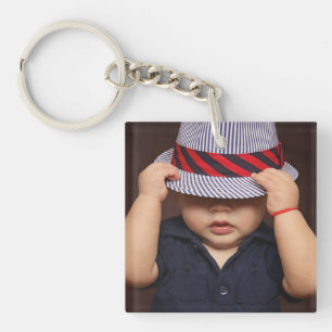 Personalised 2 Photo (Front & Back)Keychain Key Ring