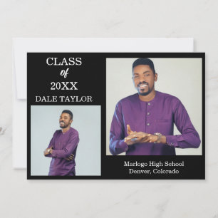 Personalised 2-Photo Graduation Announcement