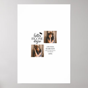 Personalised 2 Photo Graduation Signature Poster