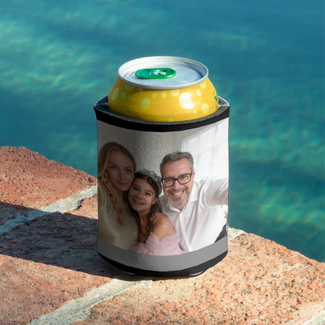 Personalised 2 Photo Template Double Sided Can Coo Cooler (In Situ Pool)