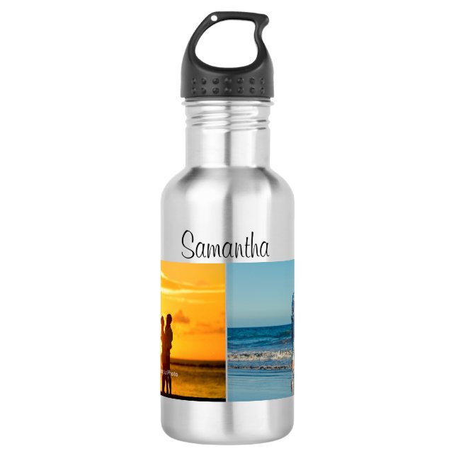Personalised 2 Photo Water Bottle (Front)
