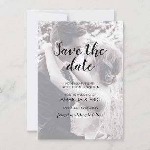 Personalised 2 Photo Wedding Save the Date Card