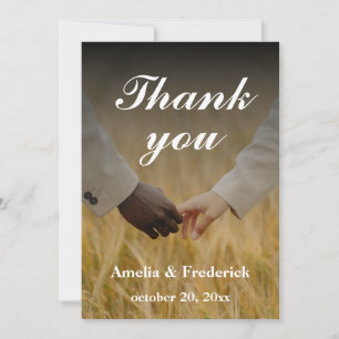 Personalised 2 photos Wedding Thank You Card