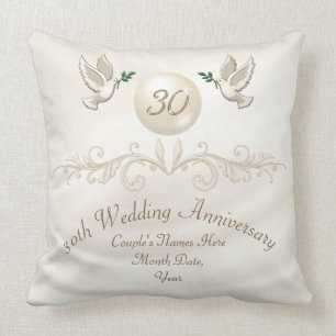 Personalised 30 Year Anniversary Gift for Wife Cushion