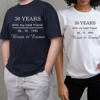 Personalised 30th Anniversary  For Couple matching T-Shirt