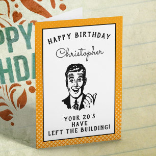 Personalised 30th Birthday Over The Hill Funny Card