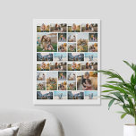 Personalised 32 Photo Collage Faux Canvas Print<br><div class="desc">Create Your Own Personalised 32 Photo Collage Canvas</div>