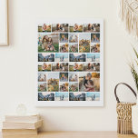 Personalised 32 Photo Collage Faux Canvas Print<br><div class="desc">Create Your Own Personalised 32 Photo Collage Canvas</div>
