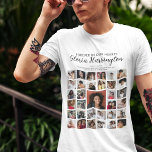 Personalised 33 Photo Collage Memorial T-Shirt<br><div class="desc">Cherish your memories with our custom-made Photo Collage Memorial T-Shirt. With 33 photos to capture the essence of your loved one, this gender-neutral tribute is a heartfelt sympathy gift. Personalise the T-Shirt to your liking with easy font, size, and colour alterations. Remember them, celebrate them, wear them close to your...</div>