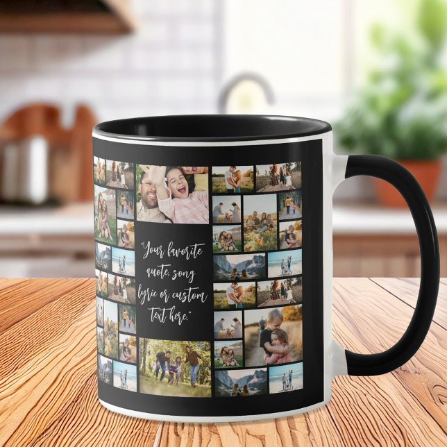 Personalised 34 Photo Collage Custom Quote Mug (Creator Uploaded)
