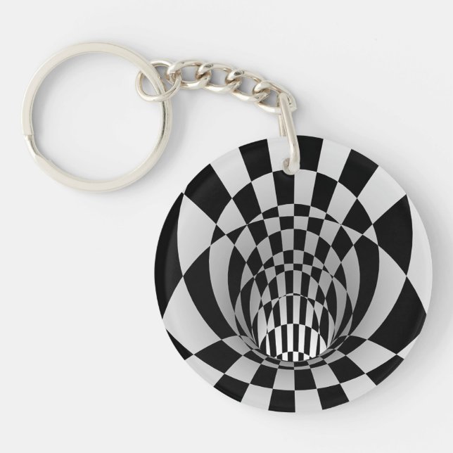 Personalised 3-D Optical Illusion Acrylic Keychain (Front)