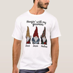 Personalised 3 Gnomes Hangin with My Gnomies T-Shirt