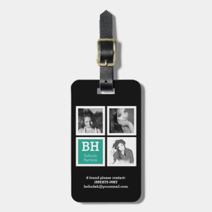 Personalised 3 Instagram Photos with Details Luggage Tag