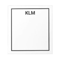 Personalised 3 Letter Monogram Notepad