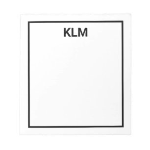 Personalised 3 Letter Monogram Notepad