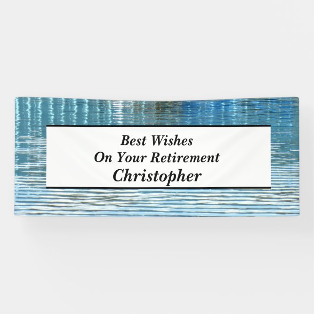 Personalised 3 Lines of Text Reflection Retirement Banner (Horizontal)