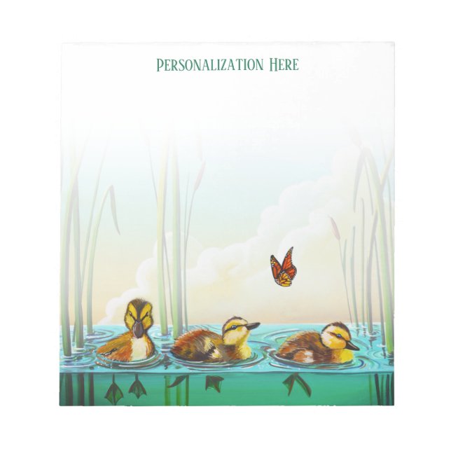 Personalised 3 Little Baby Ducks Notepad (Front)